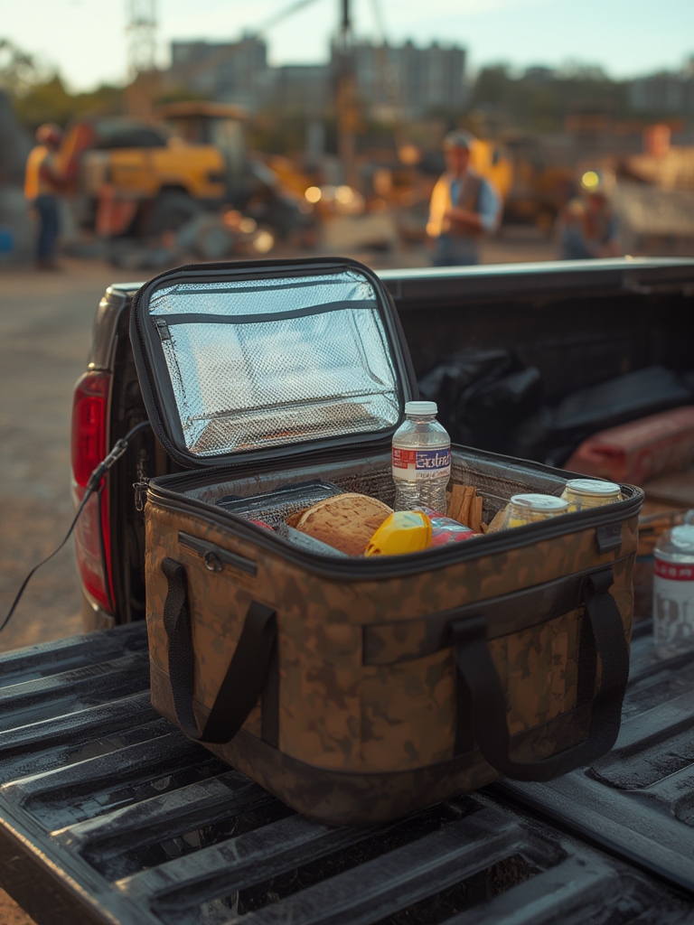 camping cooler in action