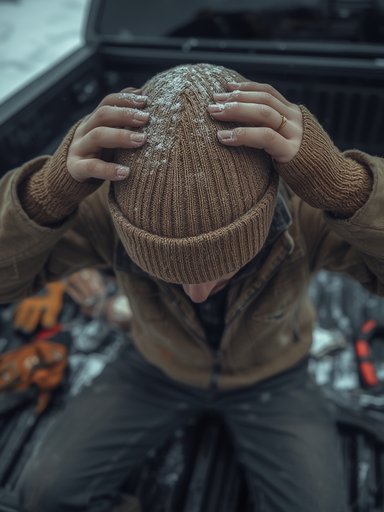 Carhartt beanie in action