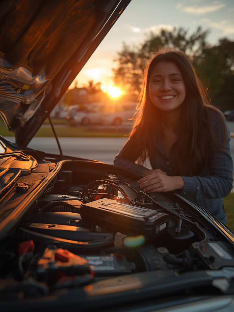 jump starter in action