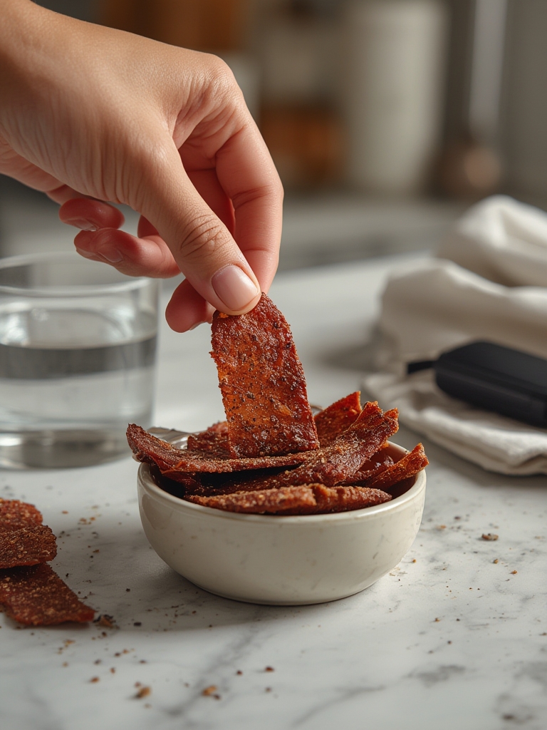 beef jerky in action