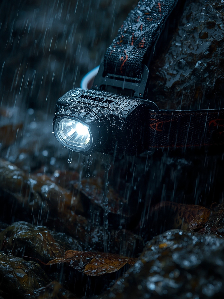 led headlamp in action